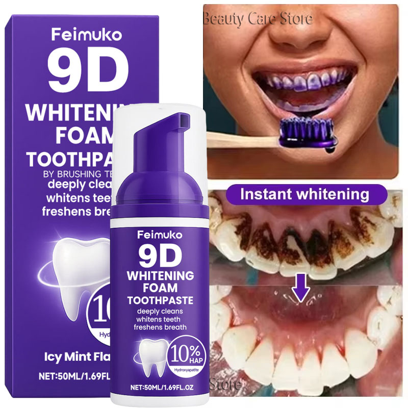 Teeth Whitening Mousse - Pasta de Dente Roxa 9D para